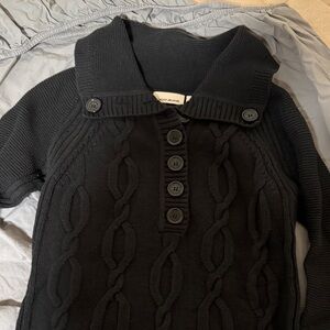 Black DKNY Jeans Cable Knit Sweater